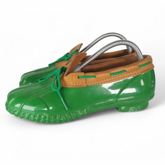 Unbranded Made in USA Waterproof Classic Low Duck Boots Green / Brown Women's 9 - Picture 2 of 11